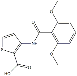 3-[(2,6-dimethoxybenzene)amido]thiophene-2-carboxylic acid Struktur