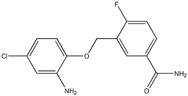 3-[(2-amino-4-chlorophenoxy)methyl]-4-fluorobenzamide Struktur