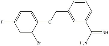 3-[(2-bromo-4-fluorophenoxy)methyl]benzenecarboximidamide Struktur