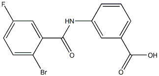 3-[(2-bromo-5-fluorobenzoyl)amino]benzoic acid Struktur