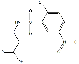 3-[(2-chloro-5-nitrobenzene)sulfonamido]propanoic acid Struktur