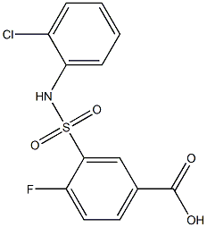 3-[(2-chlorophenyl)sulfamoyl]-4-fluorobenzoic acid Struktur