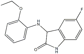 3-[(2-ethoxyphenyl)amino]-5-fluoro-2,3-dihydro-1H-indol-2-one Struktur