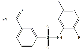 3-[(2-fluoro-5-methylphenyl)sulfamoyl]benzene-1-carbothioamide Struktur