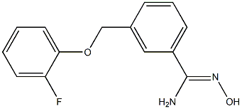 3-[(2-fluorophenoxy)methyl]-N'-hydroxybenzenecarboximidamide Struktur