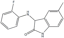 3-[(2-fluorophenyl)amino]-5-methyl-2,3-dihydro-1H-indol-2-one Struktur