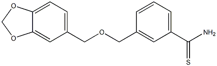 3-[(2H-1,3-benzodioxol-5-ylmethoxy)methyl]benzene-1-carbothioamide Struktur