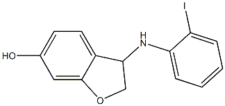 3-[(2-iodophenyl)amino]-2,3-dihydro-1-benzofuran-6-ol Struktur