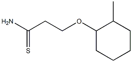 3-[(2-methylcyclohexyl)oxy]propanethioamide Struktur