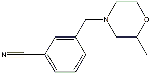 3-[(2-methylmorpholin-4-yl)methyl]benzonitrile Struktur