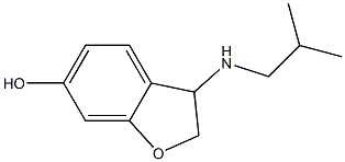 3-[(2-methylpropyl)amino]-2,3-dihydro-1-benzofuran-6-ol Struktur