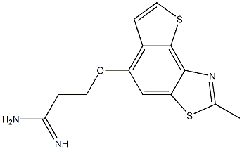 3-[(2-methylthieno[2,3-e][1,3]benzothiazol-5-yl)oxy]propanimidamide Struktur