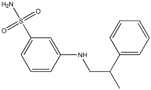 3-[(2-phenylpropyl)amino]benzene-1-sulfonamide Struktur