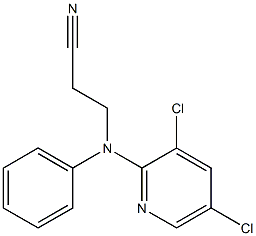 3-[(3,5-dichloropyridin-2-yl)(phenyl)amino]propanenitrile Struktur