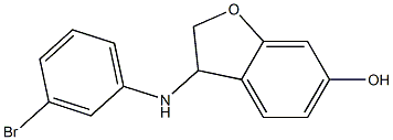 3-[(3-bromophenyl)amino]-2,3-dihydro-1-benzofuran-6-ol Struktur