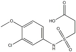 3-[(3-chloro-4-methoxyphenyl)sulfamoyl]propanoic acid Struktur