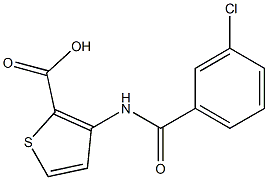 3-[(3-chlorobenzoyl)amino]thiophene-2-carboxylic acid Struktur