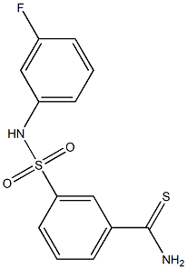 3-[(3-fluorophenyl)sulfamoyl]benzene-1-carbothioamide Struktur