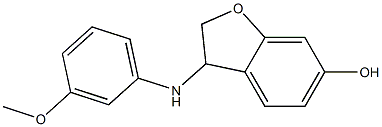 3-[(3-methoxyphenyl)amino]-2,3-dihydro-1-benzofuran-6-ol Struktur