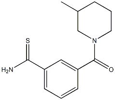 3-[(3-methylpiperidin-1-yl)carbonyl]benzenecarbothioamide Struktur