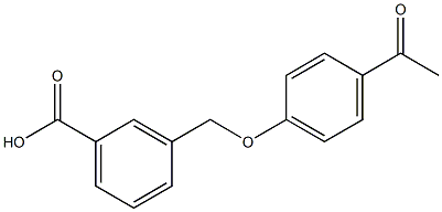 3-[(4-acetylphenoxy)methyl]benzoic acid Struktur