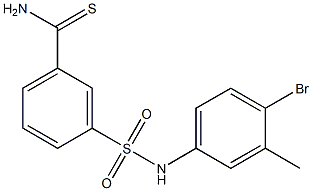 3-[(4-bromo-3-methylphenyl)sulfamoyl]benzene-1-carbothioamide Struktur