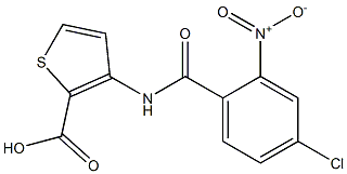 3-[(4-chloro-2-nitrobenzene)amido]thiophene-2-carboxylic acid Struktur