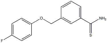 3-[(4-fluorophenoxy)methyl]benzenecarbothioamide Struktur