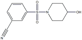 3-[(4-hydroxypiperidin-1-yl)sulfonyl]benzonitrile Struktur