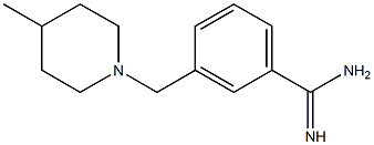 3-[(4-methylpiperidin-1-yl)methyl]benzenecarboximidamide Struktur