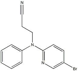 3-[(5-bromopyridin-2-yl)(phenyl)amino]propanenitrile Struktur