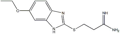 3-[(6-ethoxy-1H-1,3-benzodiazol-2-yl)sulfanyl]propanimidamide Struktur