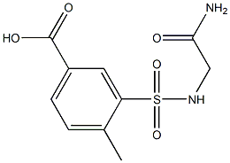 3-[(carbamoylmethyl)sulfamoyl]-4-methylbenzoic acid Struktur