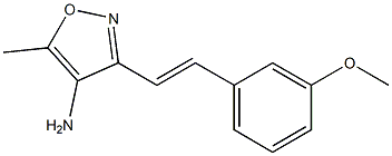 3-[(E)-2-(3-methoxyphenyl)vinyl]-5-methylisoxazol-4-amine Struktur