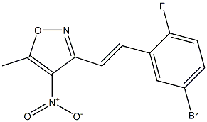 3-[(E)-2-(5-bromo-2-fluorophenyl)vinyl]-5-methyl-4-nitroisoxazole Struktur