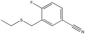 3-[(ethylsulfanyl)methyl]-4-fluorobenzonitrile Struktur