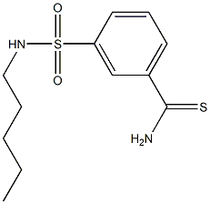 3-[(pentylamino)sulfonyl]benzenecarbothioamide Struktur