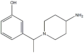 3-[1-(4-aminopiperidin-1-yl)ethyl]phenol Struktur