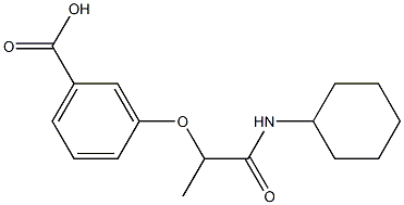 3-[1-(cyclohexylcarbamoyl)ethoxy]benzoic acid Struktur