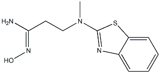 3-[1,3-benzothiazol-2-yl(methyl)amino]-N'-hydroxypropanimidamide Struktur