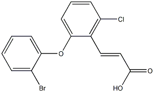 3-[2-(2-bromophenoxy)-6-chlorophenyl]prop-2-enoic acid Struktur