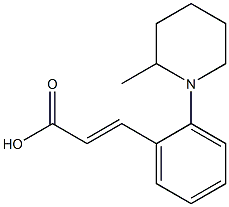 3-[2-(2-methylpiperidin-1-yl)phenyl]prop-2-enoic acid Struktur