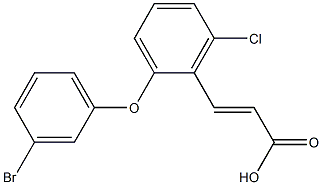 3-[2-(3-bromophenoxy)-6-chlorophenyl]prop-2-enoic acid Struktur