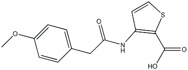 3-[2-(4-methoxyphenyl)acetamido]thiophene-2-carboxylic acid Struktur