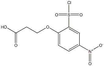 3-[2-(chlorosulfonyl)-4-nitrophenoxy]propanoic acid Struktur