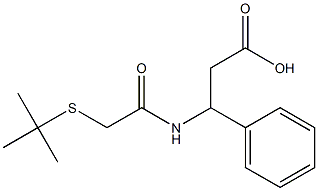 3-[2-(tert-butylsulfanyl)acetamido]-3-phenylpropanoic acid Struktur