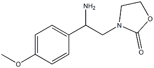 3-[2-amino-2-(4-methoxyphenyl)ethyl]-1,3-oxazolidin-2-one Struktur