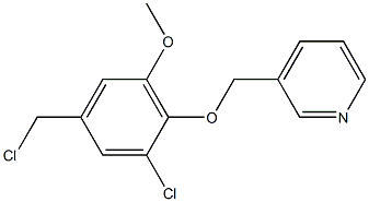 3-[2-chloro-4-(chloromethyl)-6-methoxyphenoxymethyl]pyridine Struktur