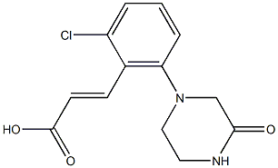 3-[2-chloro-6-(3-oxopiperazin-1-yl)phenyl]prop-2-enoic acid Struktur