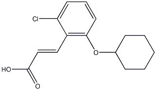 3-[2-chloro-6-(cyclohexyloxy)phenyl]prop-2-enoic acid Struktur